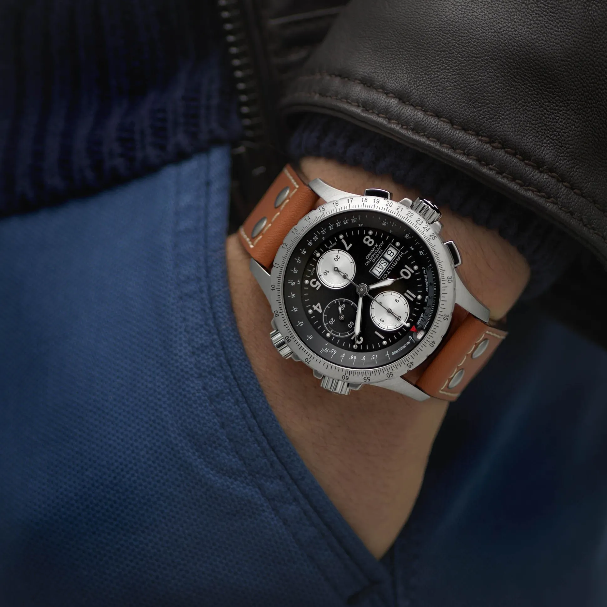 Khaki Aviation Bracelet marron