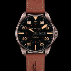 Khaki Aviation Pilot Day Date Auto