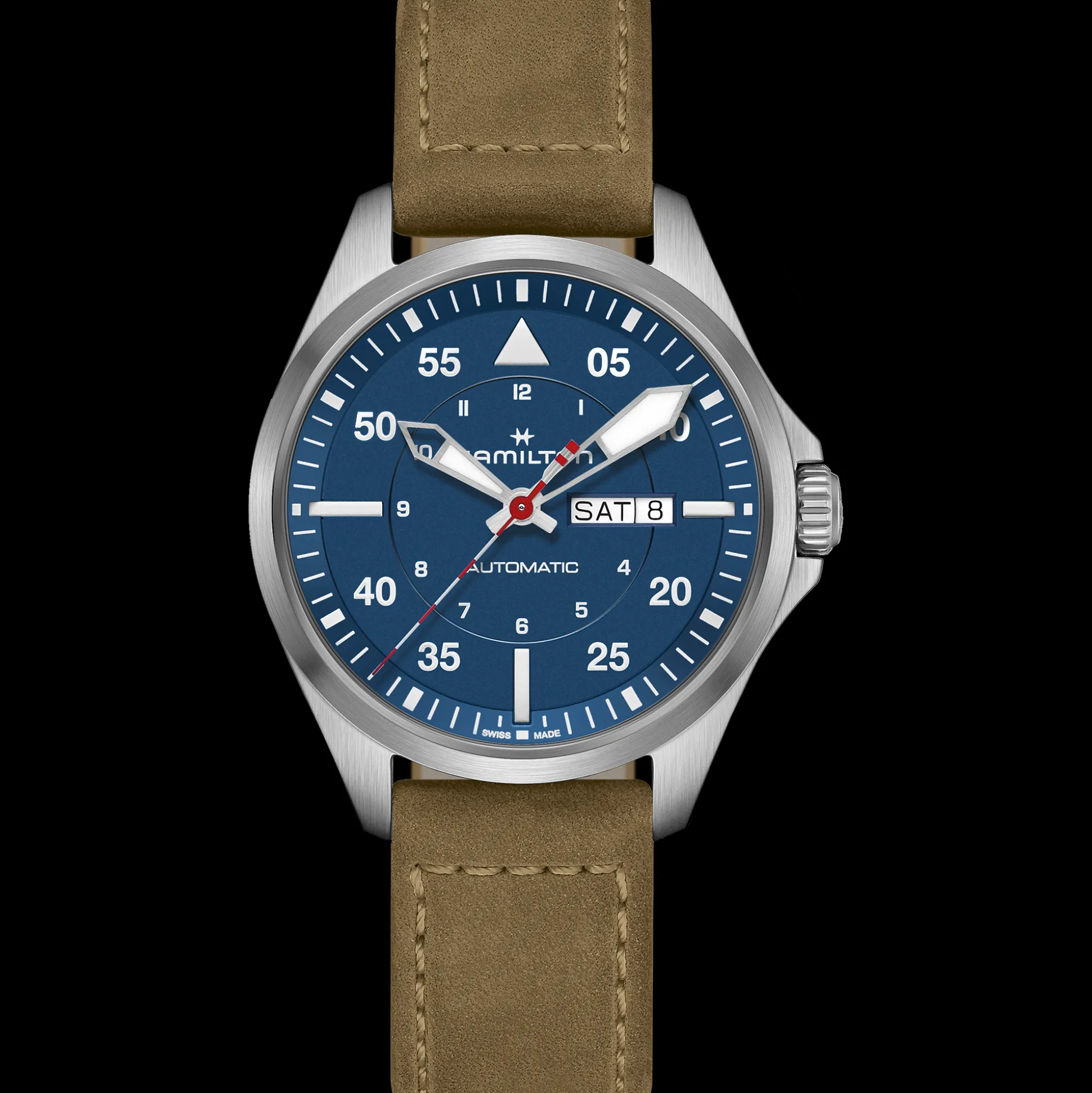 Khaki Aviation Pilot Day Date Auto - Air-Glaciers Edition