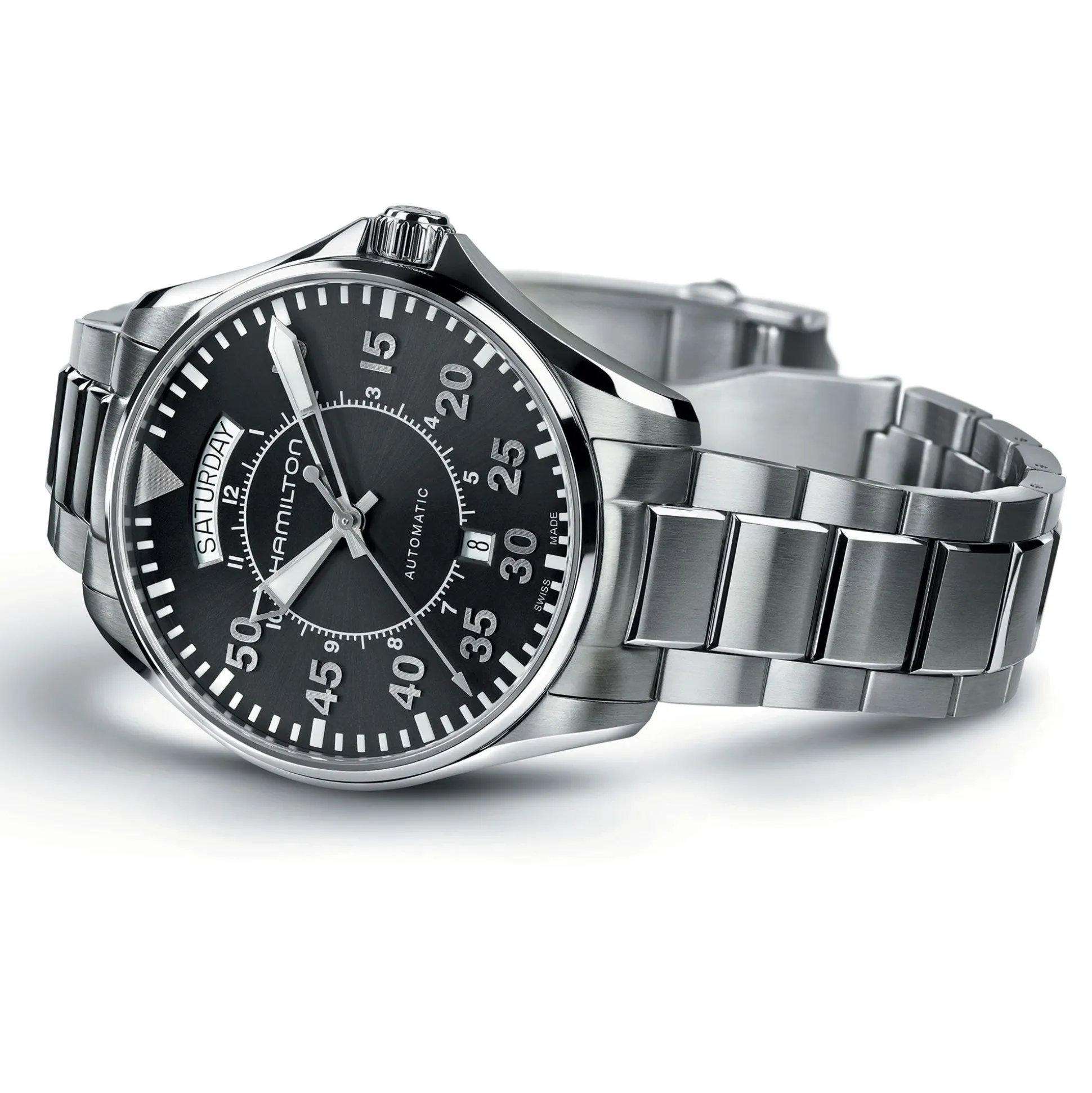 Khaki Aviation Pilot Day Date Auto