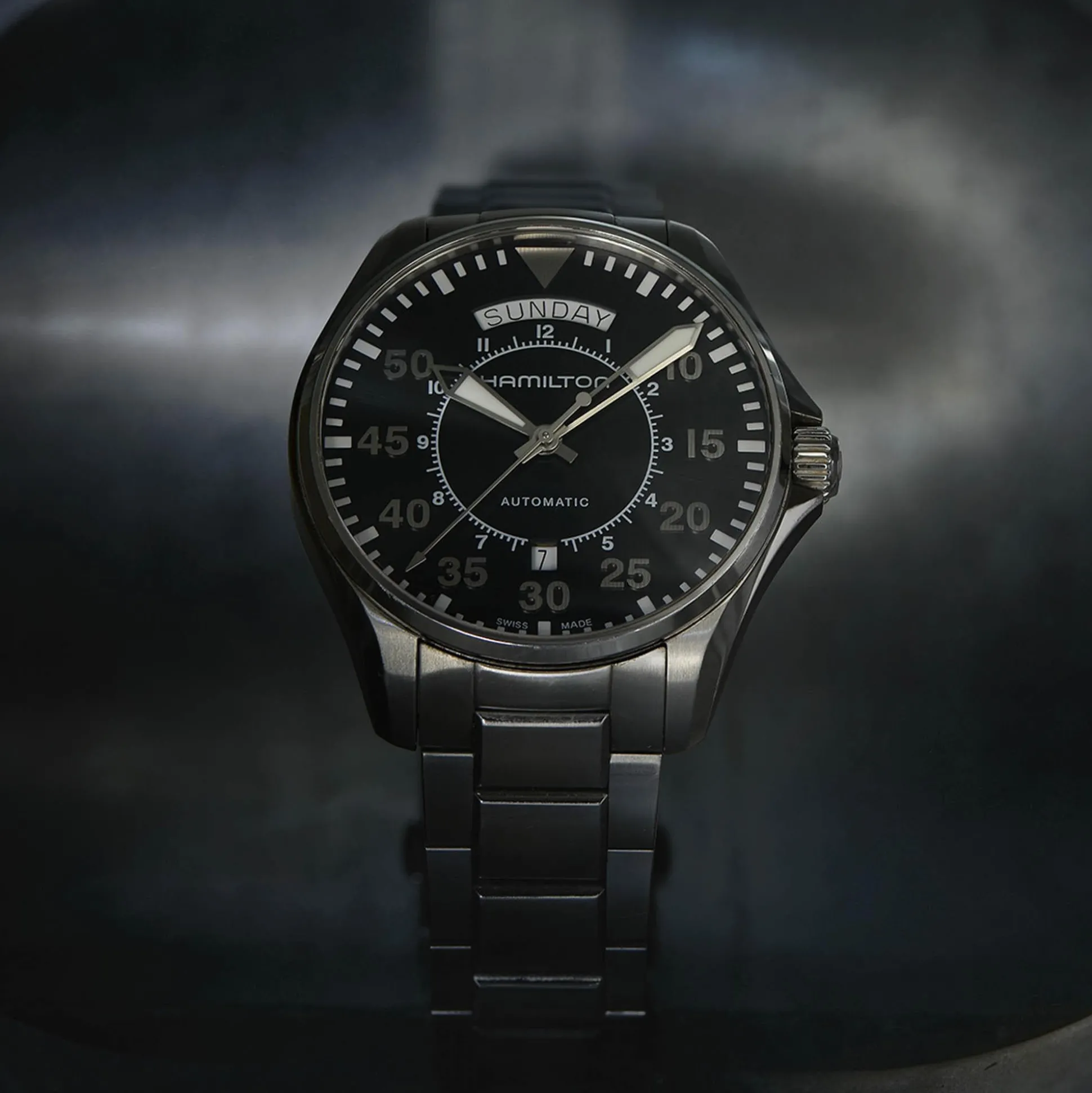 Khaki Aviation Pilot Day Date Auto