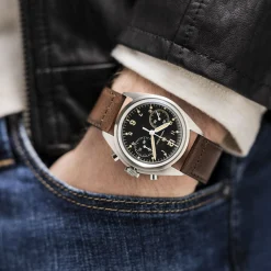 Khaki Aviation Pilot Pioneer Mechanical Chrono