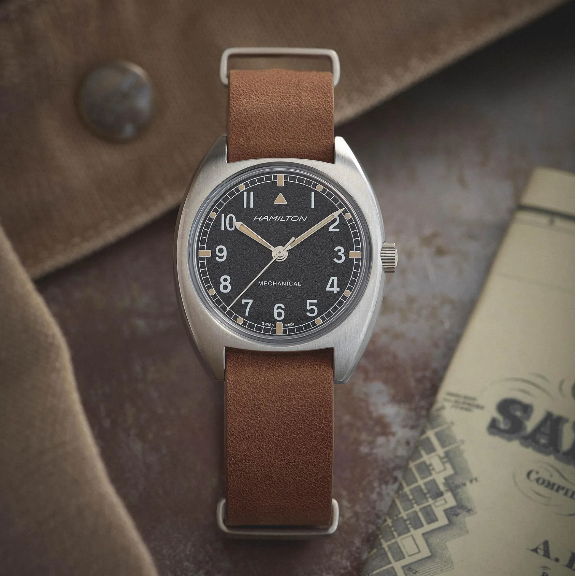 Khaki Aviation Pilot Pioneer Mechanical